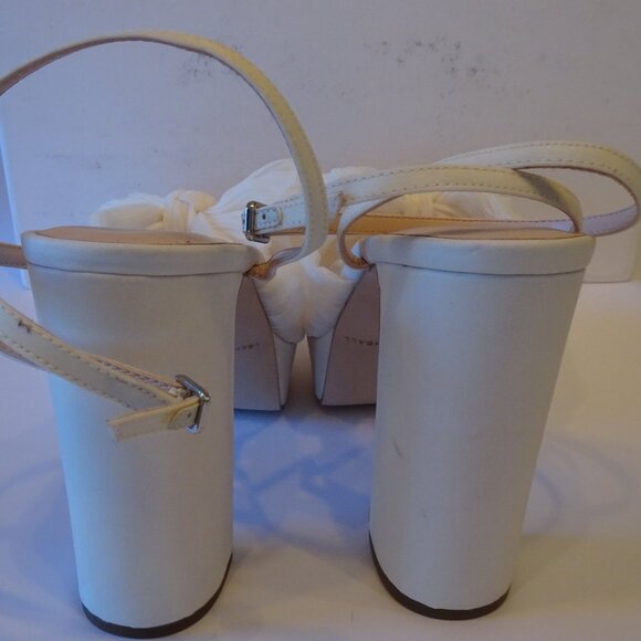 Loeffler Randall Pearl Platform Bow Ankle Strap Sandals Sz 8 NWOB 698 IRRG - Picture 9 of 11